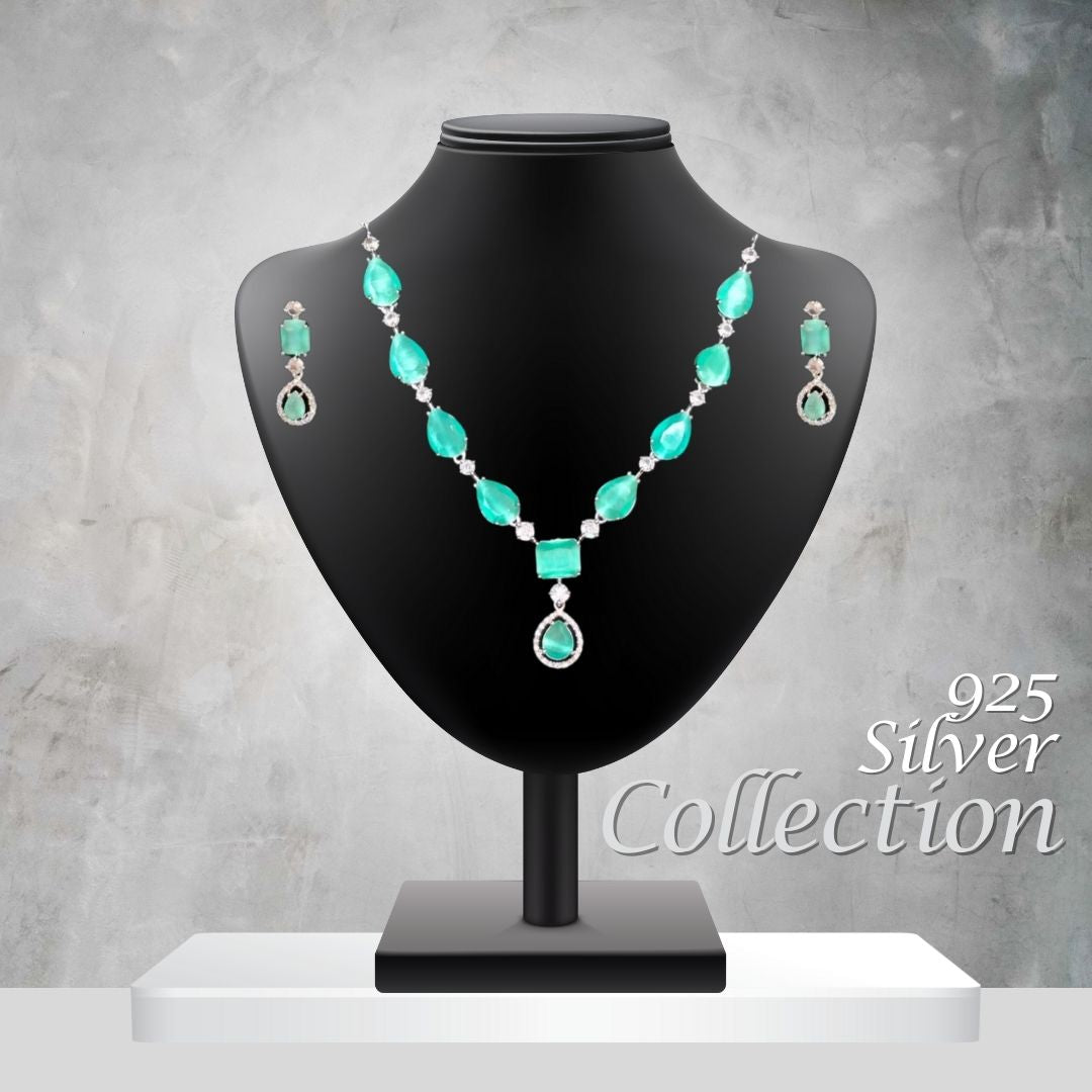 Aque Sea-green Set | Silver 925 Collection